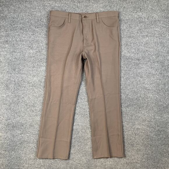 Vintage Wrangler Pants Mens 38 Birch Stretch Wrinkle Resistant Cowboy Boot Jeans - Picture 2 of 9